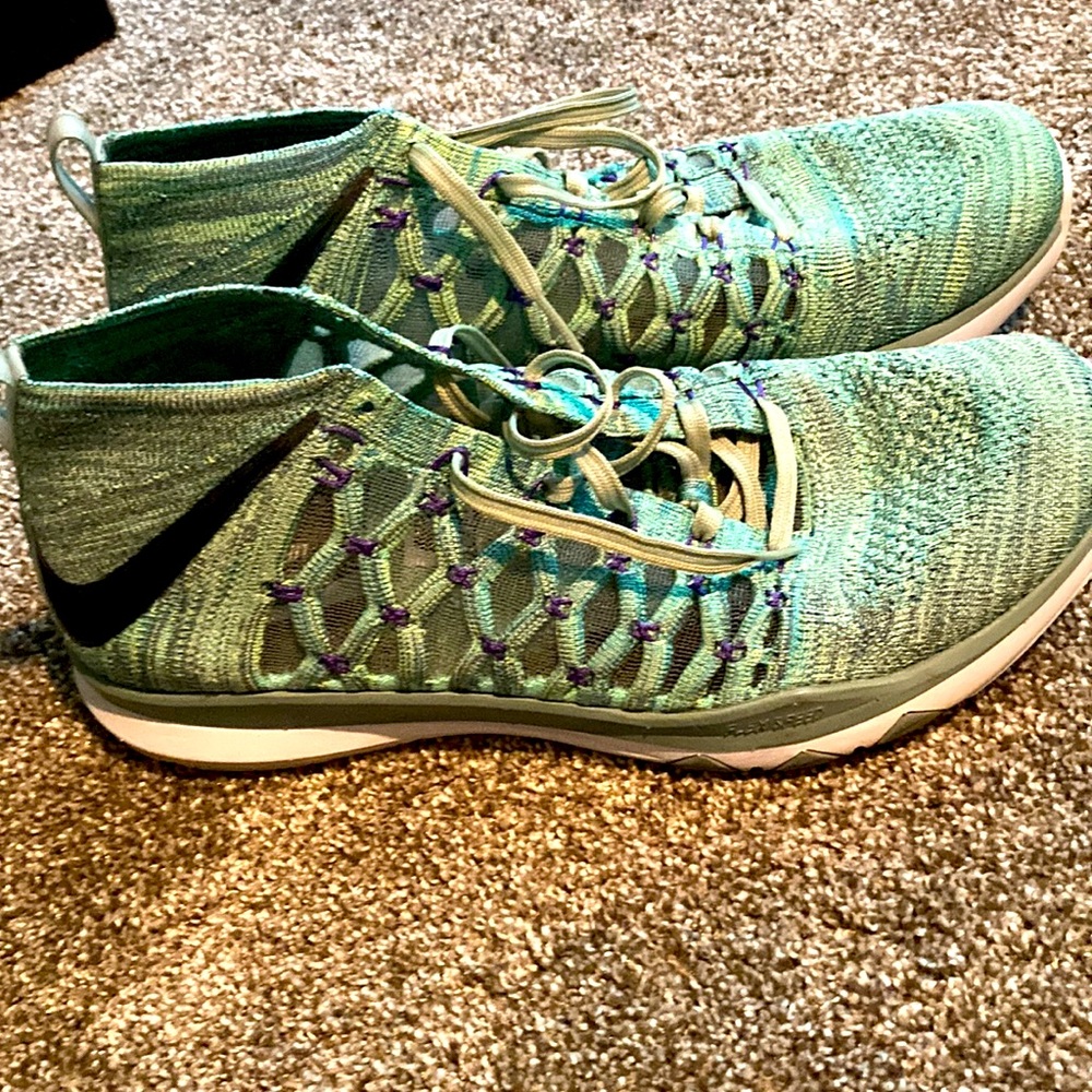 Mens Nike Train Ultrafast Flyknit Enamel Green Black Cannon